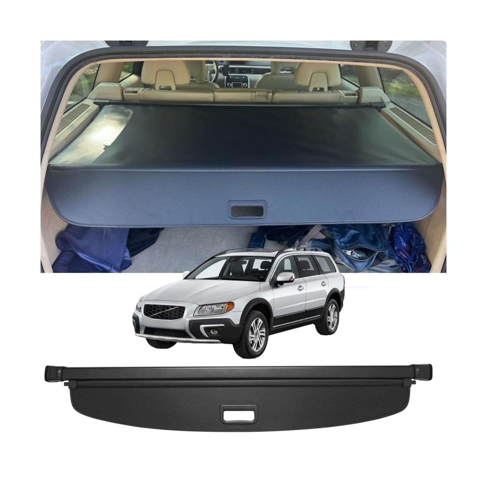Retractable Cargo Security Shade Cover Compatible with Volvo XC70 2008-2016 B...
