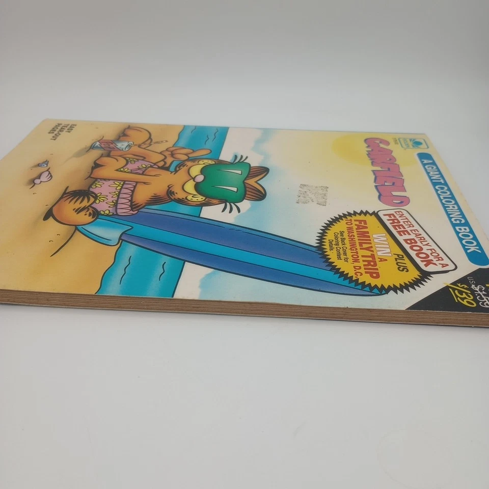 Garfield A Giant Coloring Book 1990 Golden Unused Easy Tear Out Pages Vintage  Foto 4 de 4