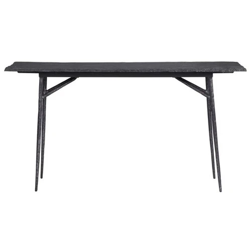 Uttermost Kaduna Slate Iron and Wood Console Table in Aged Black - Picture 1 of 7