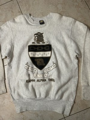 Kappa Alpha Theta Vintage 80s Fraternity Reverse Weave Sweater Size Womans Large