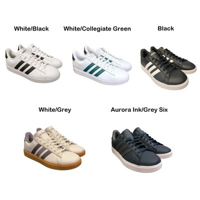 Adidas Men's Lace Up Grand Court 2.0 Low-Top Shoes