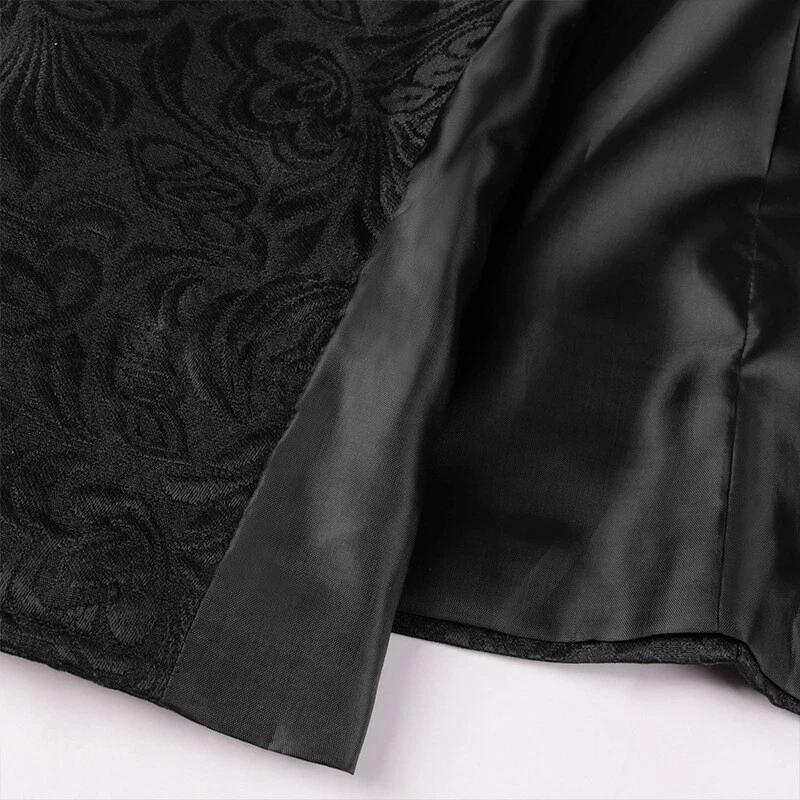 Chaleco Medieval Retro Gótico Chaleco Doble Pecho Jacquard Disfraces de Halloween Foto 2 de 4