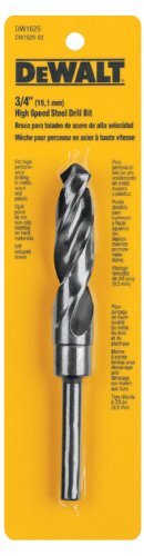 DEWALT DW1625 3/4" Black Oxide 1/2" Reduced Shank Twist Drill Bit