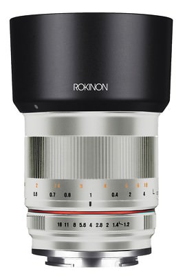 Rokinon RK50M-E 50mm F1.2 AS UMC High Speed Lens for Sony E Mount, Silver