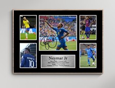 Neymar Jr - Brazil Autographed Collage Photos Poster. Great Gift!