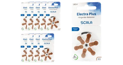 Scala Hörgerätebatterien Electra plus 312 60 Stück