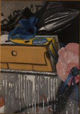 Olio su tela 50x70 Alessandro Paterno' opera con autentica e cornice 