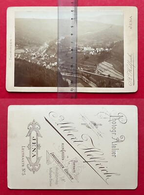 altes Hartkarton Foto aus einem Atelier in JENA Thüringen um 1890   ( 124262