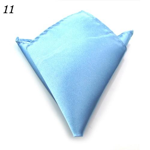 Men's Party Suit Pocket Square Solid Smooth Handkerchief Kerchief Towel Hanky US - Picture 23 of 41
