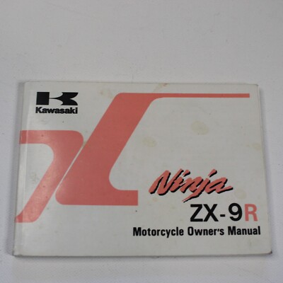 Original 1999 Kawasaki Ninja ZX-9R englische Bedienungsanleitung 99922300201