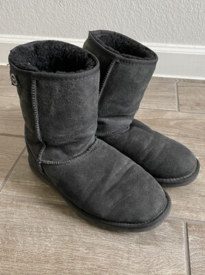 UGG Australia Tidal 3/4 Boots Black Merino Sheepskin Handcrafted Women s Size 9
