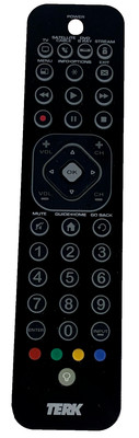 TERK Universal 4-Device Remote Control TRKTBL04B w/ Manuals - Black