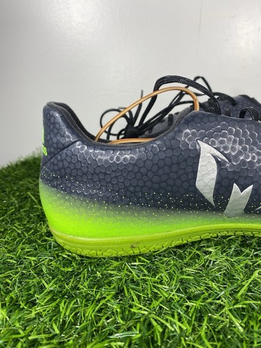 Adidas Messi 16.3 Mens Size 13 Indoor Soccer Cleats Black Green Comfort AQ3522 - 第 15/18 張圖片