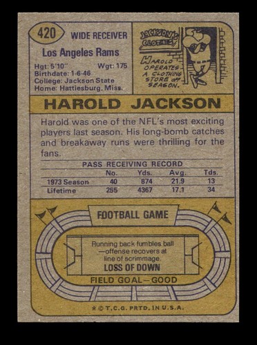 1974 Topps Football 301-528 EX/EX-MT Pick From List All PICTURED ss1 - Picture 159 of 279