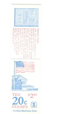 US Stamps #1895 20 cent Flag over Supreme Court Booklet (BK128) of