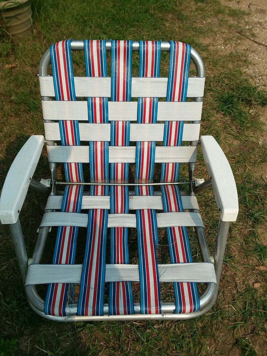 Vintage Aluminum Beach Chair Vintage Folding Aluminum Chaise