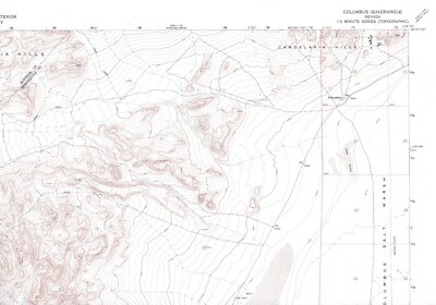 Columbus, Nevada 1967 Vintage USGS Topo Map 7.5 Quadrangle Topographic