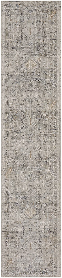 Nourison Nyle Bohemian Ivory Taupe 2'3" x 10' Area -Rug, Easy -Cleaning, Non ... - Image 2 of 4