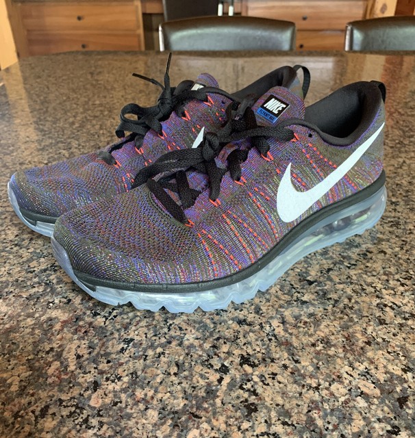 Nike Flyknit Air Max Purple Multi-Color Running Shoes [620469-016] Menâs Sz 12 | eBay