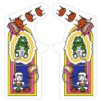 Dig Dug Arcade Side Art 2pc Set High Quality Laminated Full Side Graphics