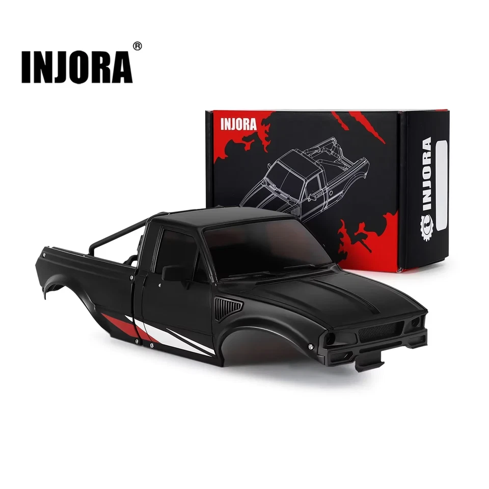 INJORA IR60 Pickup carroceria dura com rack de cama para 1/18 RC Crawler TRX4M Defen - Imagem 2 de 4