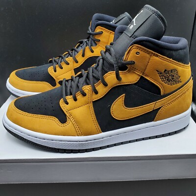 Nike Air Jordan 1 Mid SE Desert Ochre Wheat Black Women's Size 9
