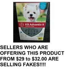 K9 Advantix II Flea Medicine Medium Size Dog 6 Month Supply Pack K-9 11-20 Pound