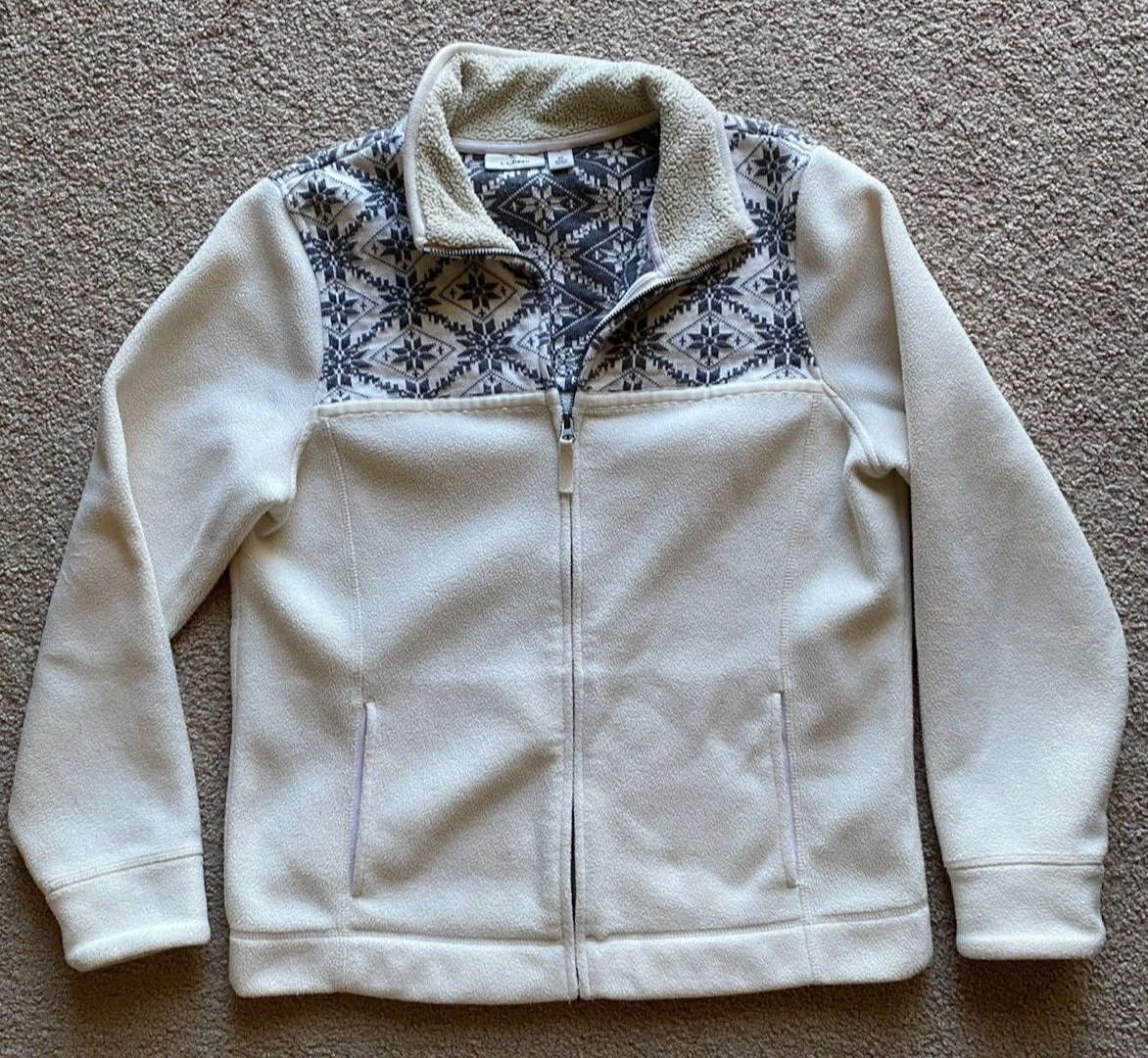 Cream fleece shop jacket womens