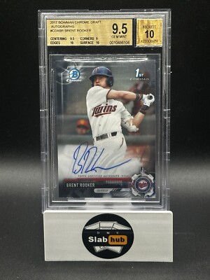 ✨BRENT ROOKER #CDA-BR-2017 1st Bowman Chrome Draft- BGS 9.5/10 