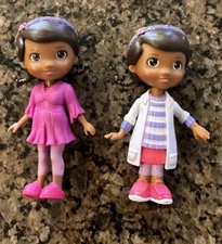 Lot of 2 Disney Junior Doc McStuffins Toy Figures Just Play Doctor Coat Dress