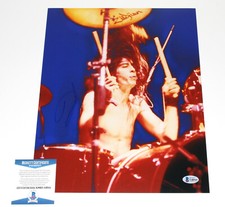 DRUMMER DAVE GROHL SIGNED NIRVANA 11x14 PHOTO FOO FIGHTERS PROOF BECKETT COA BAS