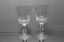 Two (2) Waterford Cut Crystal Glass Rosslare Water Goblet 6 3/4" Ireland Vintage