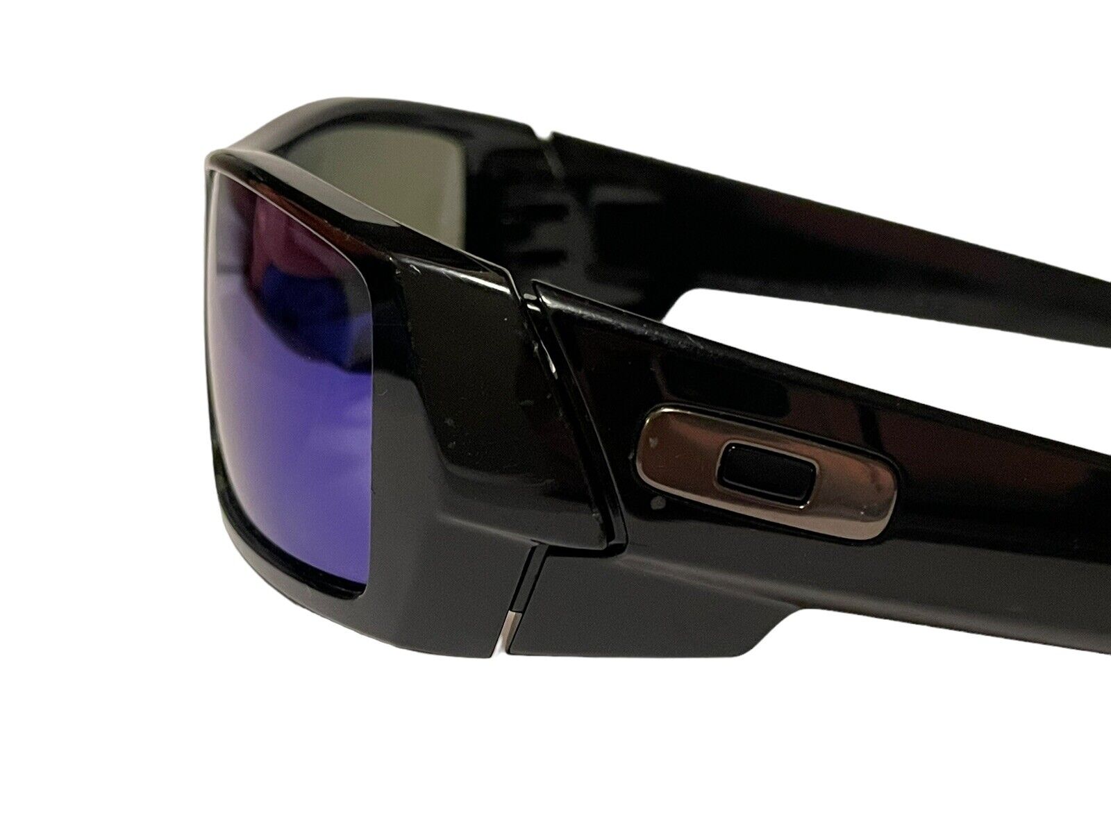 Black Oakley Gascan Sunglasses W/New Blue Mirrore… - image 9