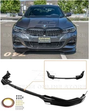 For 19-Up BMW G20 3-Series M-Sport GLOSSY BLACK Front Bumper Lip Splitter