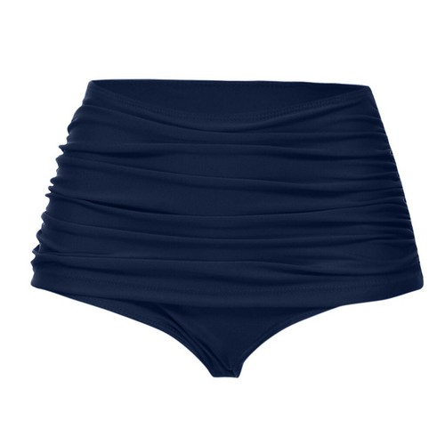 Women High Waisted Swim Bottom Ruched Bikini Tankini Beach Swimsuit Briefs. - Picture 10 of 30