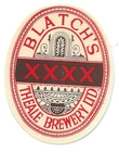 Beer Label: Blatch, Theale, XXXX 83mm tall