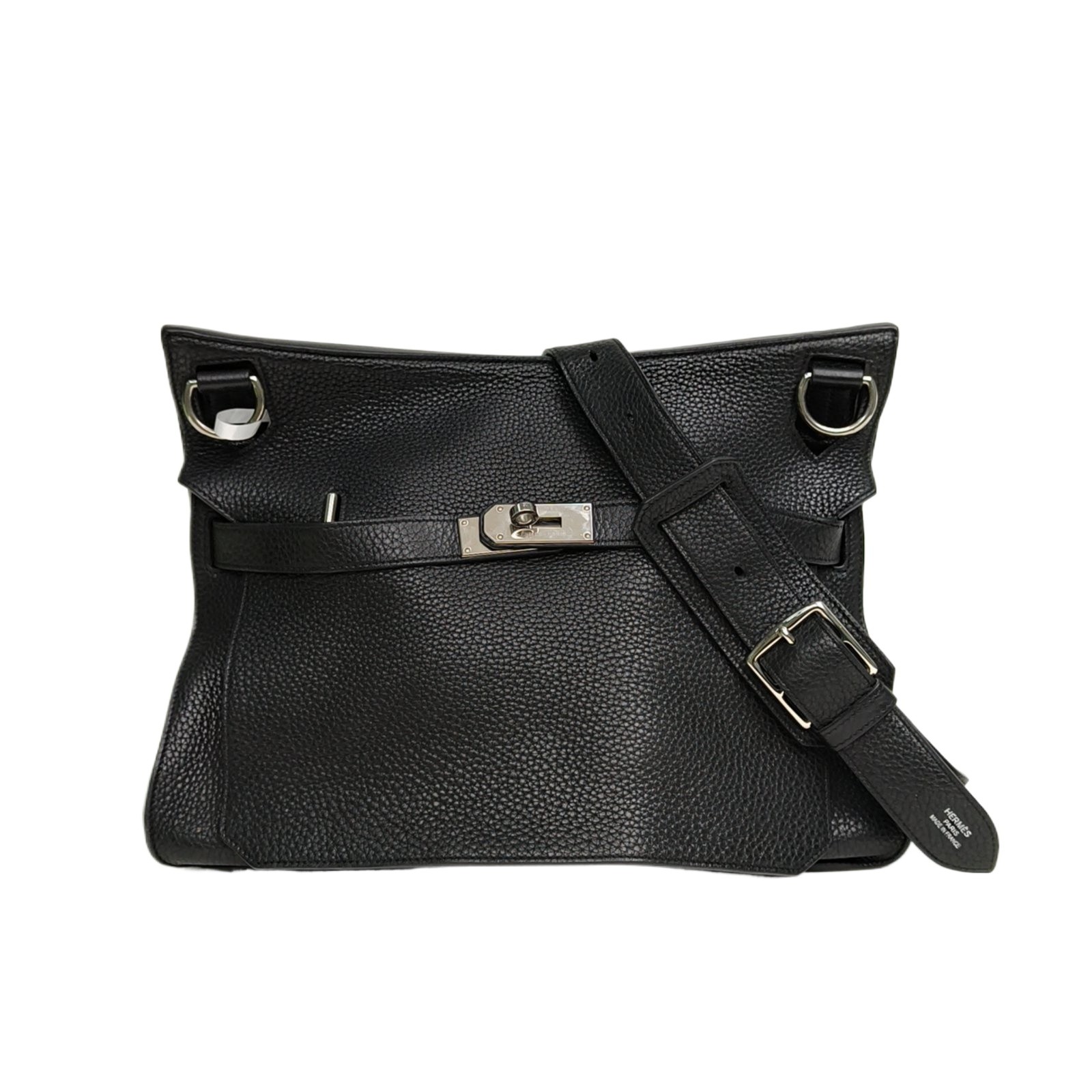 HERMES Jypsiere 34cm Noir(89) Togo Leather 2011 Crossbody Bag