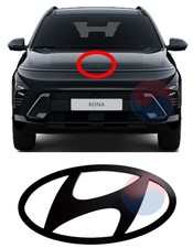 Genuine Oem Matte Black Front Emblem H Logo 86301 Be300 Kona Black Edition