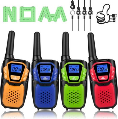 Walkie Talkie Rechargeable,Easy to Use Family Walky Talky 4 Pack Toy for 3-12 Ye