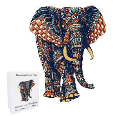 Einzigartiges Elefant Holzpuzzle Erwachsene Stressabbau Spielzeug Geburtstagsgeschenk