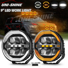 Pair 9inch Round Led Driving Lights Offroad Work Drl Dot Fog Spotlight Truck Suv Pair 9inch Round Led Driving Lights Offroad Work Drl Dot Fog Spotlight Truck Suv
