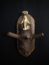 Produktbild - Vintage Messing Frosch auf rustikalem Kiefernzweig Garderobe. Oaken’s Arts Original