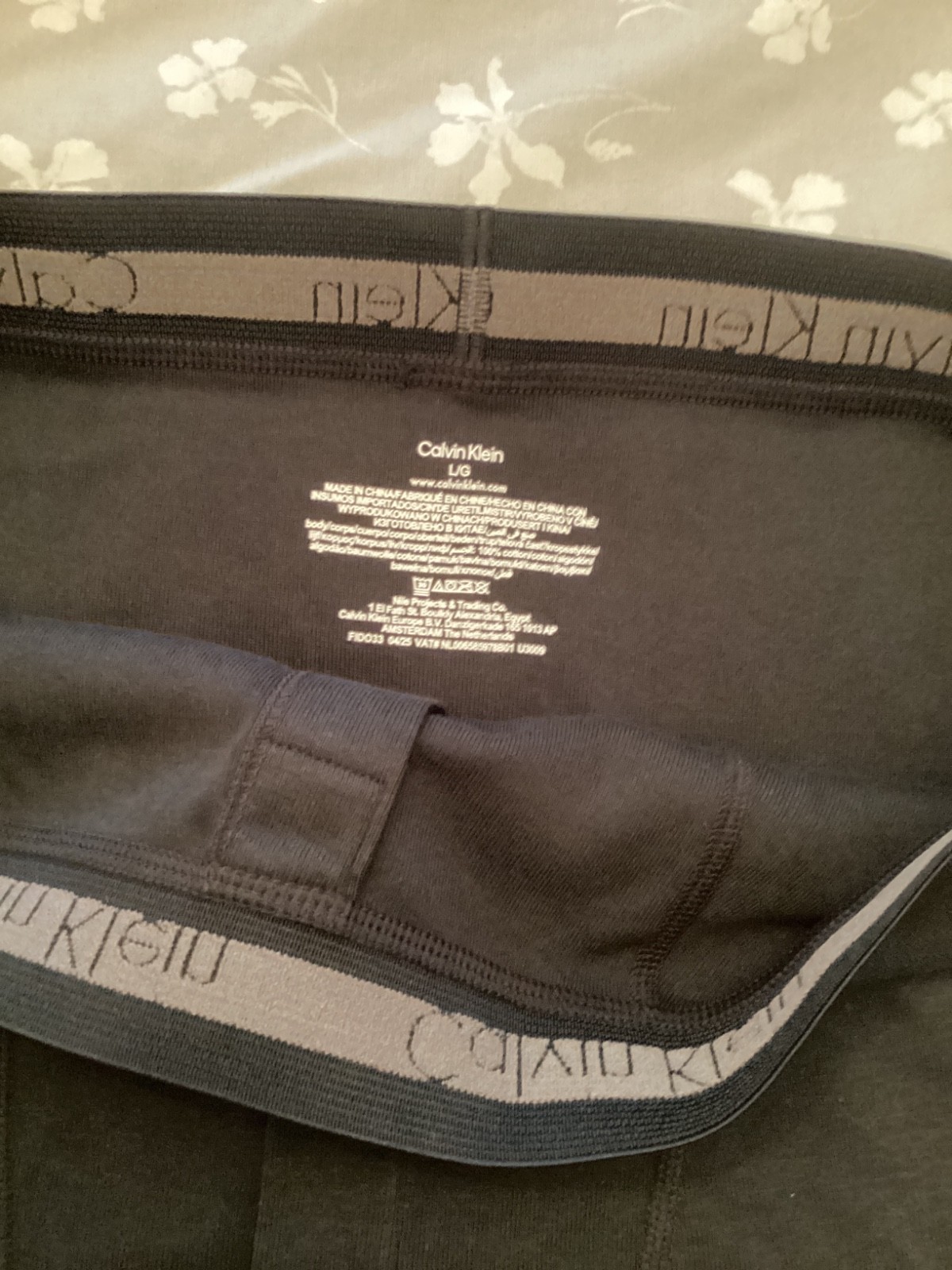 CALVIN KLEIN MENS BUTTON FLY BOXER TRUNK (36"-38") LARGE BLACK*NEW* thumbnail 2