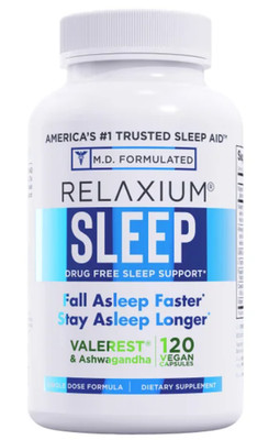 Relaxium Sleep, Drug Free Sleep Support, 120 Vegan Capsules