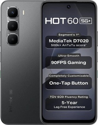 Infinix Hot 60 5G+ (Black 128GB 6GB RAM) GLOBAL VERSION  NO TARIFFS IN USA 