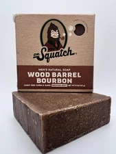 Dr. Squatch Bar Soap for Men Wood Barrel Bourbon 5oz