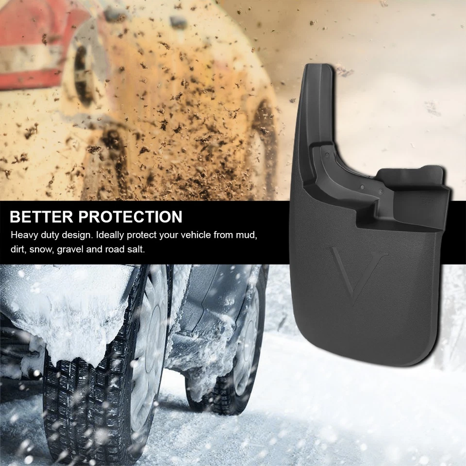 Fits 2017-2018 Ford F250 F350 Super Duty Front+Rear Splash Guards Mud Flaps 4PC - Image 3 of 4