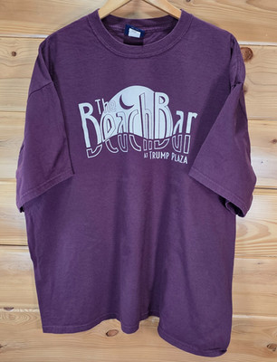 VTG Beach Bar Trump Plaza T Shirt Men XXL Atlantic City Fade Stain