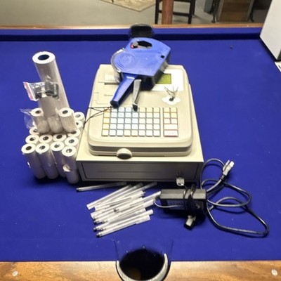 Electric Cash Register with Drawer, Key Opening, Adjustable Tray