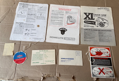 #ad #ad Vintage Homelite Textron Chainsaw Manuals Lot XL Safe T Tip Warranty $44.95